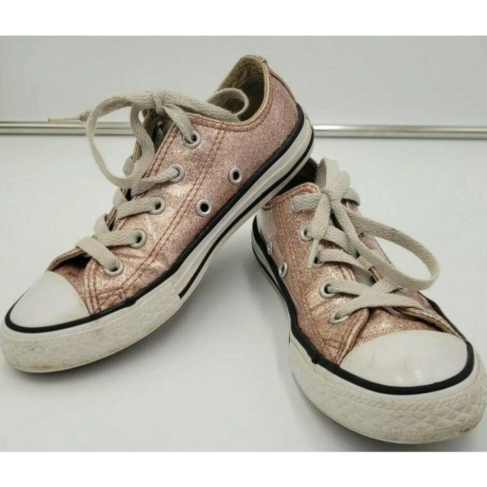 Converse All Star Chuck Taylor Pink Glitter Girls Junior Size 13 660045C